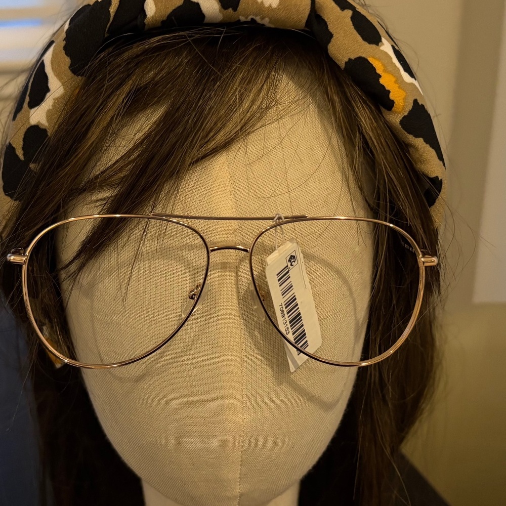 Longchamp Gold Aviator Glasses